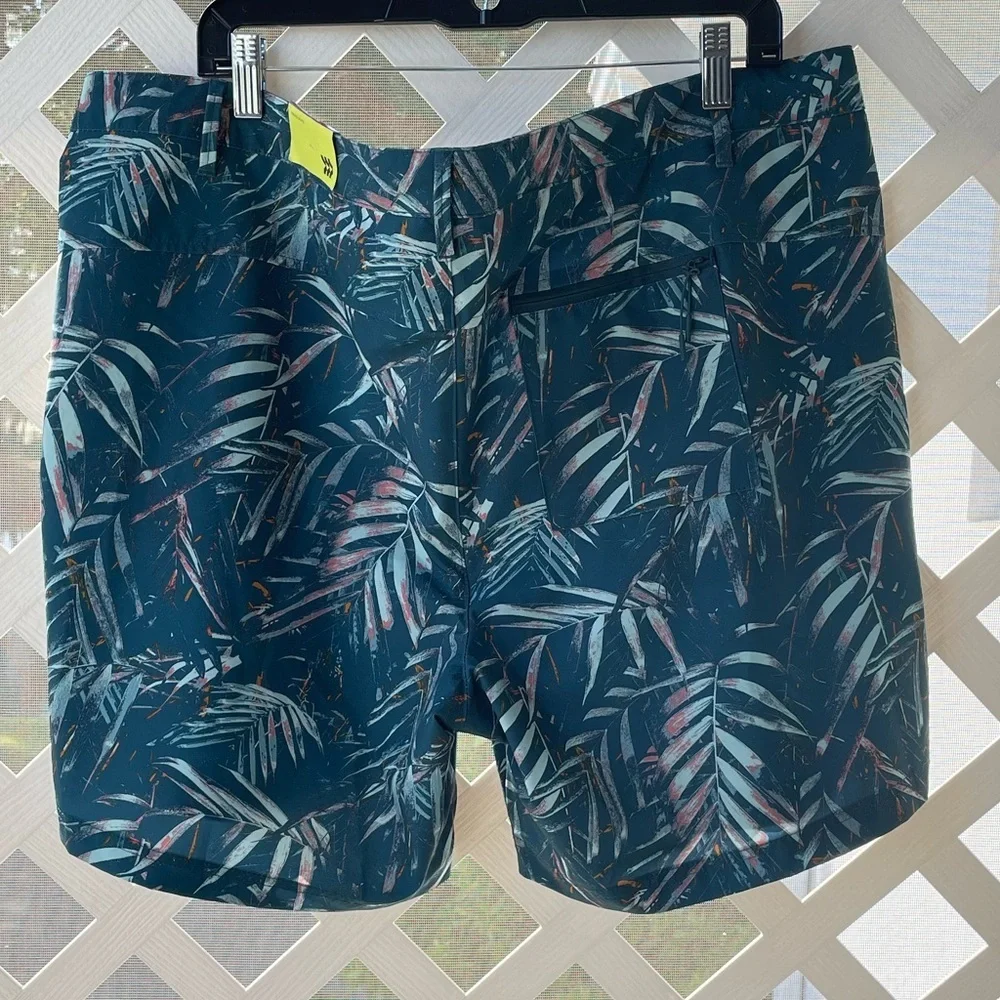 All In Motion Tropical Print UPF 50+ Hybrid Shorts